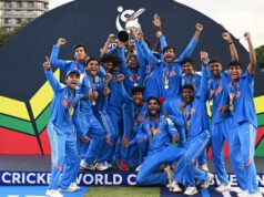 BCCI anuncia prêmio em dinheiro de Rs 7,5 milhões para a seleção sub-19 da Índia após vitória na Copa do Mundo BCCI anuncia prêmio em dinheiro de Rs 7,5 milhões para a seleção sub-19 da Índia após vitória na Copa do Mundo