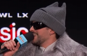 Bad Bunny evita perguntas sobre convidados surpresa no intervalo do Super Bowl 020526 coelho mau kal