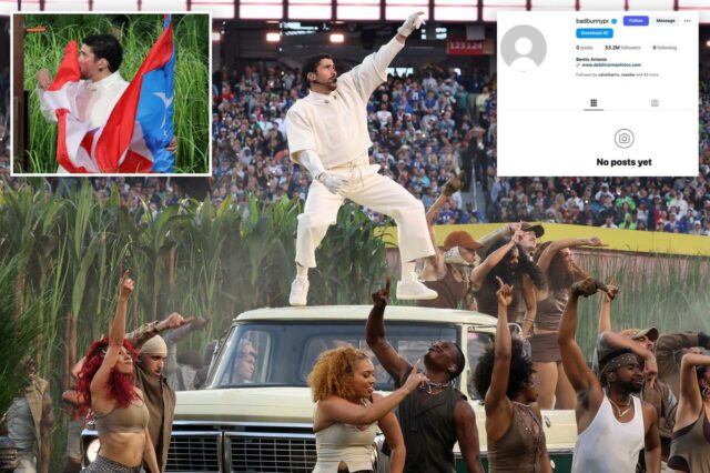 Bad Bunny limpa o Instagram após reação negativa no intervalo do Super Bowl LX

