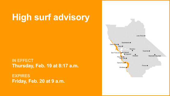 Bay Area Shorelines sob alerta de surf intenso até sexta-feira Bay Area Shorelines sob alerta de surf intenso até sexta-feira de manhã