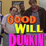 Ben Affleck, Alfonso Ribeiro, Jason Alexander, Matt LeBlanc e Jaleel White no anúncio do Dunkin no Super Bowl.