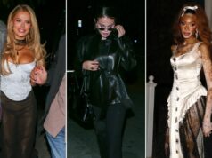 Brooks Nader comemora seu 29º aniversário com Selena Gomez, Winnie Harlow e mais Brooks Nader e sua família chegam para seu jantar de aniversário em West Hollywood.