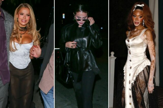 Brooks Nader e sua família chegam para seu jantar de aniversário em West Hollywood.