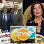 Buzzkill: Grupos de negócios pressionam Hochul a bloquear a proposta de “imposto mano” de 75% nas bolsas de nicotina