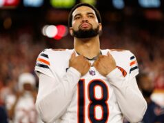 Caleb Williams, do Bears, competirá no evento All-Star Weekend da NBA Chicago Bears quarterback Caleb Williams during San Francisco 49ers game