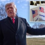 Presidente Donald Trump falando aos repórteres antes de embarcar no Marine One.