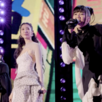 Cantores de 'KPop Demon Hunters' EJAE, Audrey Nuna e Rei Ami cantam 'Golden' no BRIT Awards