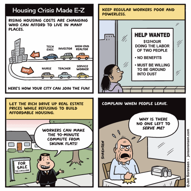 Cartoon: Crise imobiliária fez EZ
