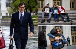 Chefe do Instagram diz que plataforma ‘viciante’ é mais como uma farra da Netflix em um julgamento histórico O CEO do Instagram, Adam Mosseri, entrando no tribunal para o julgamento de dependência de mídia social.