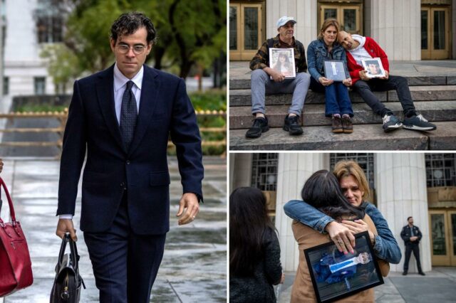 O CEO do Instagram, Adam Mosseri, entrando no tribunal para o julgamento de dependência de mídia social.
