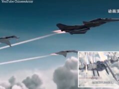 China provoca navio de guerra espacial futurista de ‘Guerra nas Estrelas’ que implantaria jatos e mísseis China provoca navio de guerra espacial futurista de 'Guerra nas Estrelas' que implantaria jatos e mísseis