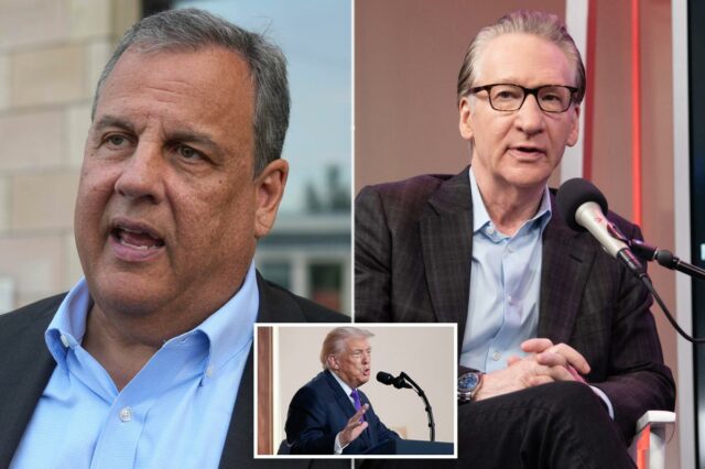 Chris Christie diz a Bill Maher que muitos republicanos criticam Trump em particular, apesar do apoio público
