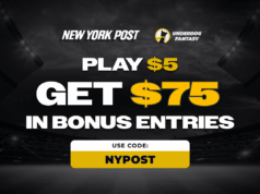 Código promocional Underdog NYPOST: jogue $ 5 e ganhe $ 75 em entradas de bônus de fantasia para o Super Bowl 2026 Código promocional Underdog NYPOST: jogue $ 5 e ganhe $ 75 em entradas de bônus de fantasia para o Super Bowl 2026