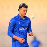 Com a corrente de Dennis Lillee em volta do pescoço, o marcapasso italiano Thomas Draca, criado na Austrália, está pronto para uma corrida histórica na Copa do Mundo T20