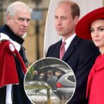 Príncipe William, Kate Middleton e Príncipe Andrew