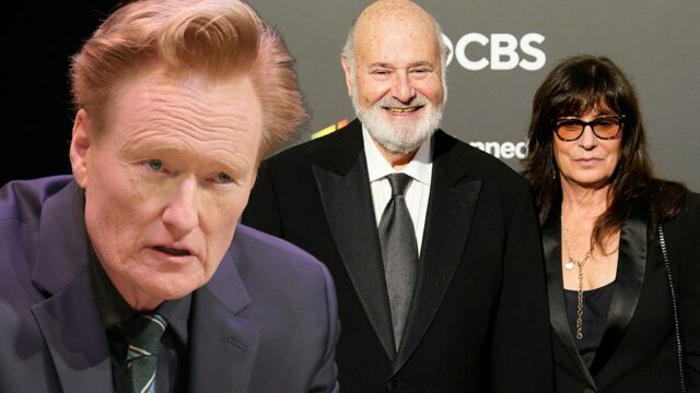 conan o'brien e rob reiner michelle reiner getty comp