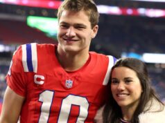 Conheça a esposa do quarterback do Patriots, Drake Maye, Ann Michael Maye New York Giants x New England Patriots - NFL 2025