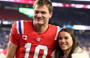 Conheça a esposa do quarterback do Patriots, Drake Maye, Ann Michael Maye New York Giants x New England Patriots - NFL 2025