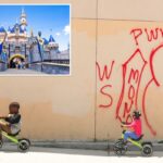 Castelo da Bela Adormecida na Disneylândia em Anaheim, Califórnia.