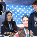 Madison Chock e Evan Bates na Winter House em Milão.