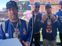 Dave Portnoy faz seu retorno triunfante ao Super Bowl depois de ser arrastado para fora do último Dave Portnoy chega ao SI The Party da Sports Illustrated no Cow Palace Arena & Event Center em 8 de fevereiro de 2026 em Daly City, Califórnia.