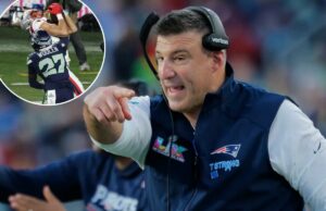 Decisão bizarra de Mike Vrabel no Super Bowl 2026 questionada durante a derrota do Patriots O técnico do Patriots, Mike Vrabel, gesticula durante o Super Bowl LX em 8 de fevereiro de 2026.