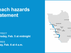 Declaração de perigos de praia para Bay Area Shorelines para quinta e sexta-feira – previsão de quebra de ondas de 14 a 19 pés Declaração de perigos de praia para Bay Area Shorelines para quinta e sexta-feira – previsão de quebra de ondas de 14 a 19 pés