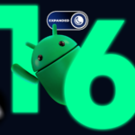 Uma mão segurando um smartphone Google Pixel mostrando o menu Configurações rápidas, com uma sobreposição flutuante do botão de alternância