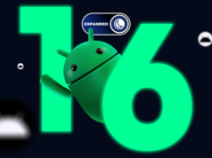 Dei uma reformulação completa no modo escuro do Android 16 e ficou muito melhor Uma mão segurando um smartphone Google Pixel mostrando o menu Configurações rápidas, com uma sobreposição flutuante do botão de alternância