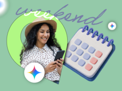 Deixei o Gemini planejar meu fim de semana e ele fez um trabalho melhor do que o Google Maps Uma mulher sentada em um sofá usando o telefone, cercada pelos logotipos do Gmail, Drive, Docs, YouTube e Gemini.