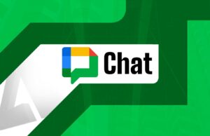 O Google Chat finalmente tem uma seção dedicada para suas anotações do Google Meet logotipo do Google Chat sobreposto a um par de mãos