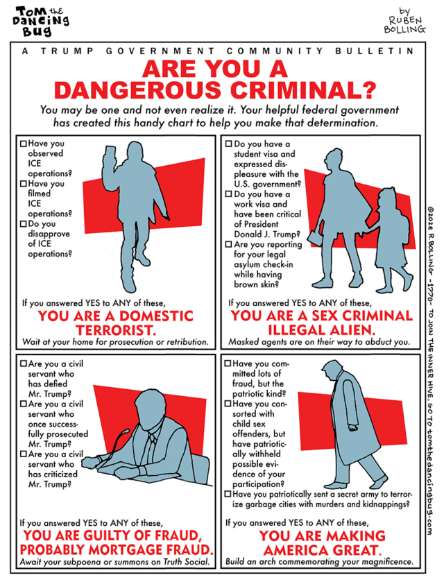 Desenho animado: Tom the Dancing Bug apresenta um teste útil para ver se VOCÊ é um criminoso perigoso
