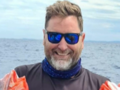 Devastação porque pai e pescador renomado continua desaparecido na costa leste Ashley Haigh.