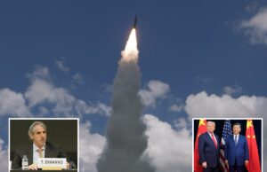 EUA acusam China de testes secretos de armas nucleares enquanto pedem acordo mais amplo de controle de armas Thomas DiNanno, subsecretário de Estado para o controlo de armas e segurança internacional, discursando numa conferência.