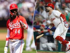 Elly De La Cruz achou que os Reds iriam contratar Kyle Schwarber: ‘Seria divertido’ Elly De La Cruz (44), shortstop do Cincinnati Reds, reage na terceira base.