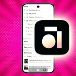 Ilustração de uma mão segurando um telefone com o mascote do Android na tela e vários ícones de aplicativos ao redor.