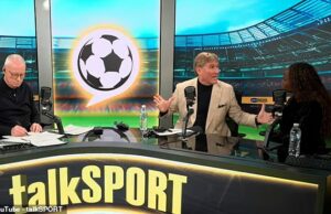 Eni Aluko e Simon Jordan foram pegos em uma briga furiosa no meio do intervalo do anúncio no talkSPORT quando ele disse que seu ‘direito afundaria novamente o Titanic’ e ela acusa Laura Woods de ‘gaslighting’ Eni Aluko e Simon Jordan entraram em confronto no talkSPORT enquanto as consequências de seus comentários sobre Ian Wright continuam