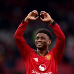 Amad comemora no final da partida