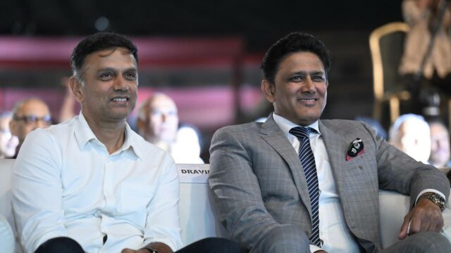 Estádio Chinnaswamy terá arquibancadas com nomes de Anil Kumble e Rahul Dravid

