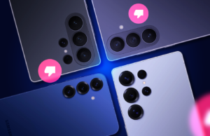 Este vazamento do Galaxy S26 destaca uma tendência que me faz querer ignorá-la Google Pixel 10 Pro XL segurado ao lado de um Apple iPhone 17 Pro Max