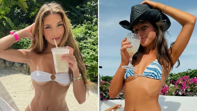 Estrelas sensuais bebendo margaritas para o Dia Nacional da Margarita
