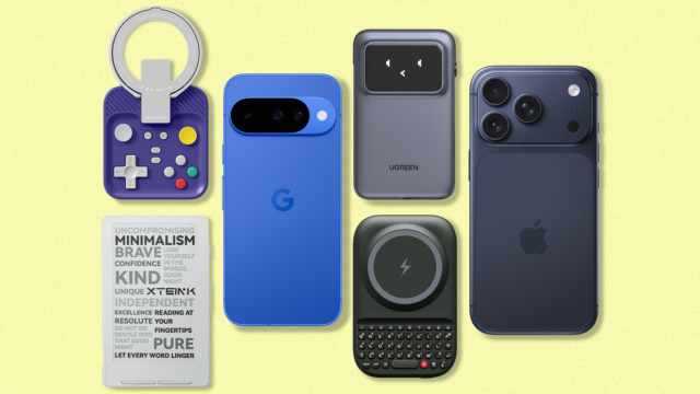 Quatro telefones Samsung Galaxy S25 em cores diferentes dispostos diagonalmente em um fundo minimalista, com a palavra ‘BORING’ sutilmente exibida atrás deles