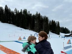 Eugenie estava de férias para esquiar com a família quando Andrew foi preso: a princesa foi vista no resort suíço de Gstaad com o marido e os filhos enquanto seu pai era entrevistado pela polícia Eugenie, fotografada em férias de esqui anteriores com o filho Ernest no inverno passado, foi vista nos Alpes suíços quando seu pai foi preso