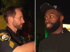 Evento de Jaylen Brown em Beverly Hills encerrado pela polícia enquanto estrela do Celtics ataca brutalmente a cidade Jaylen Brown, usando um boné preto, olhando para a direita.