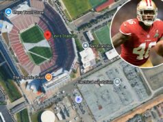 Ex-49ers revela preocupações sobre a usina do time: ‘Nada a ver com lesões’ Mapa de satélite mostrando o Levi's Stadium, o centro de treinamento do San Francisco 49ers e uma subestação elétrica.