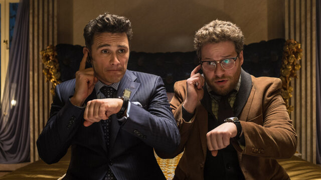 THE INTERVIEW, from left: Seth Rogen, James Franco, 2014. ph: Ed Araquel/©Columbia Pictures/courtesy Everett Collection