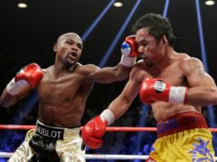 Floyd Mayweather e Manny Pacquiao concordam em lutar revanche em setembro 19 de julho de 2025; Las Vegas, Nevada, EUA; Manny Pacquiao luta contra Mario Barrios na MGM Grand Garden Arena. Crédito obrigatório: Stephen R. Sylvanie-Imagn Images