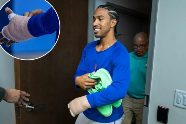 Francisco Lindor 'muito otimista' sobre seu status no Dia de Francisco Lindor, do New York Mets, durante o treinamento de primavera no Clover Field.