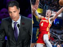 GM do Lakers acha que Luke Kennard pode estar faltando peça para corrida prolongada O armador do Lakers, Luke Kennard, chega para o primeiro jogo em casa