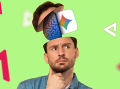 Gêmeos curou meu cansaço de decisão – sem abrir uma dúzia de guias Ilustração mostrando o logotipo da Gemini no centro, cercado por ícones do Gmail, Docs, restaurante e viagens do Google.